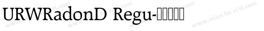 URWRadonD Regu字体转换